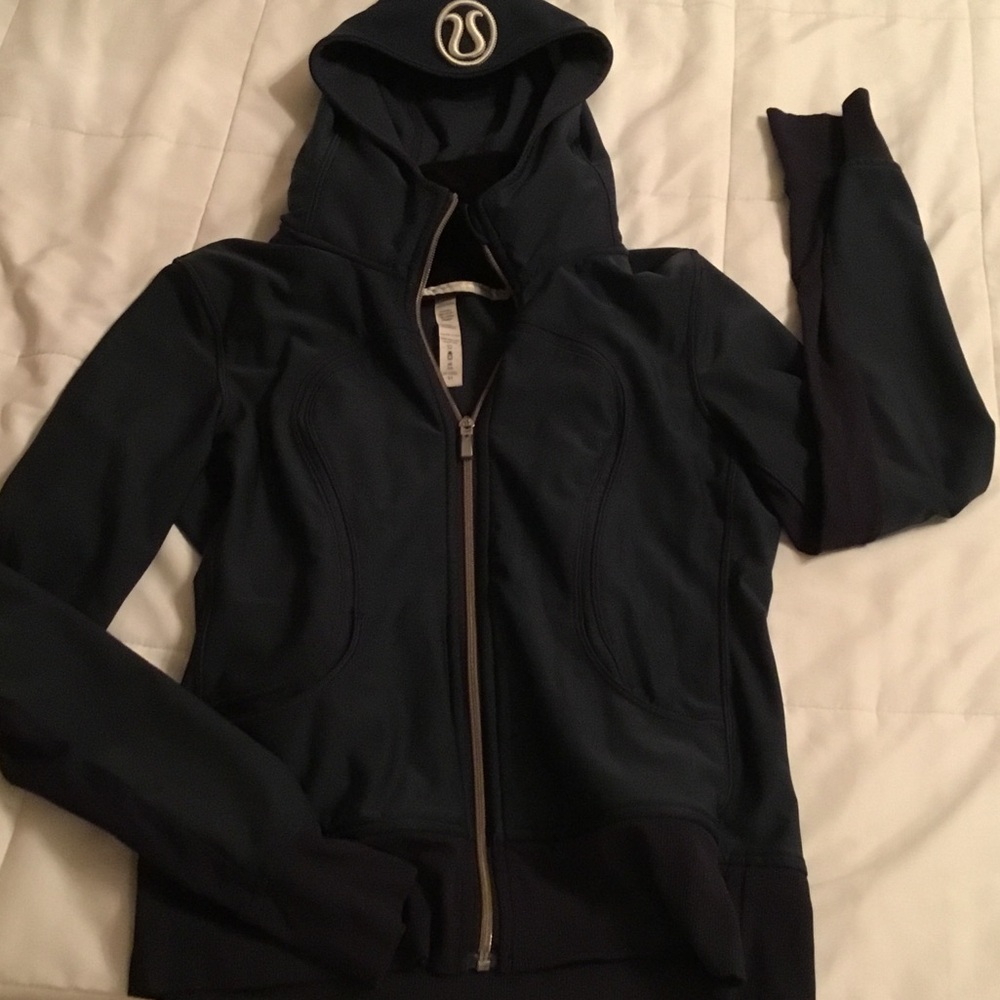 lululemon athletica Navy Blue Full-Zip Hooded Jacket - Picture 2 of 2
